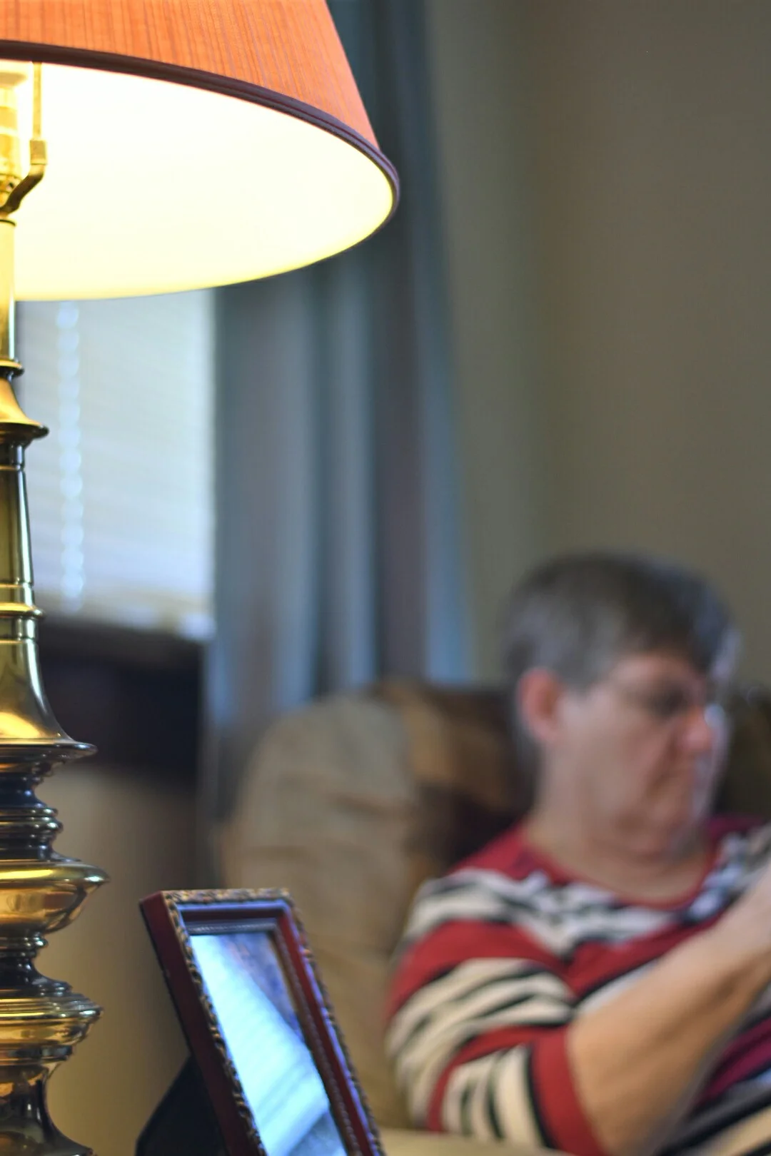 Great Aunt Gloria doing one of her favorite things: knitting