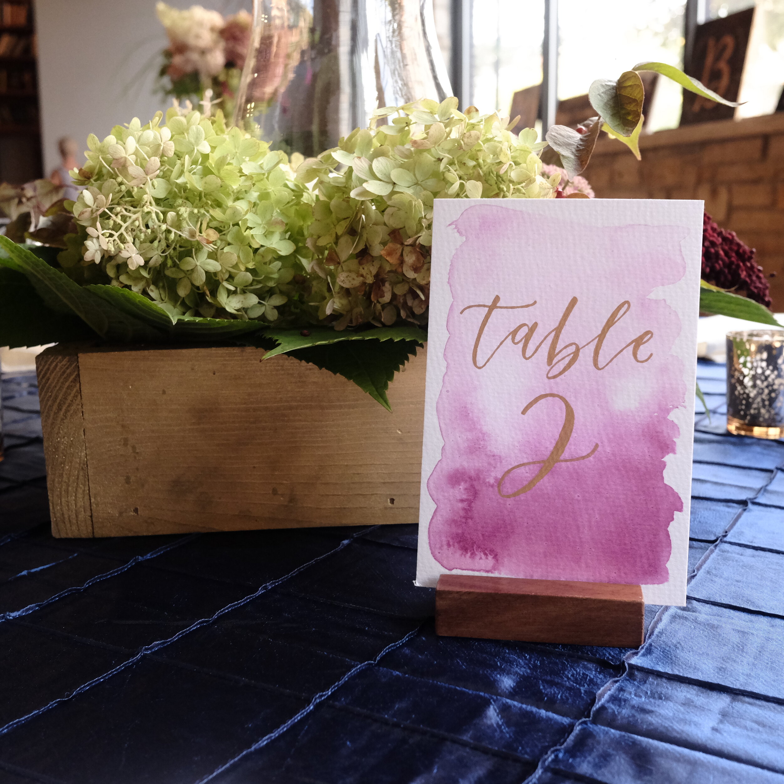 WEDDING TABLE NUMBER CARD
