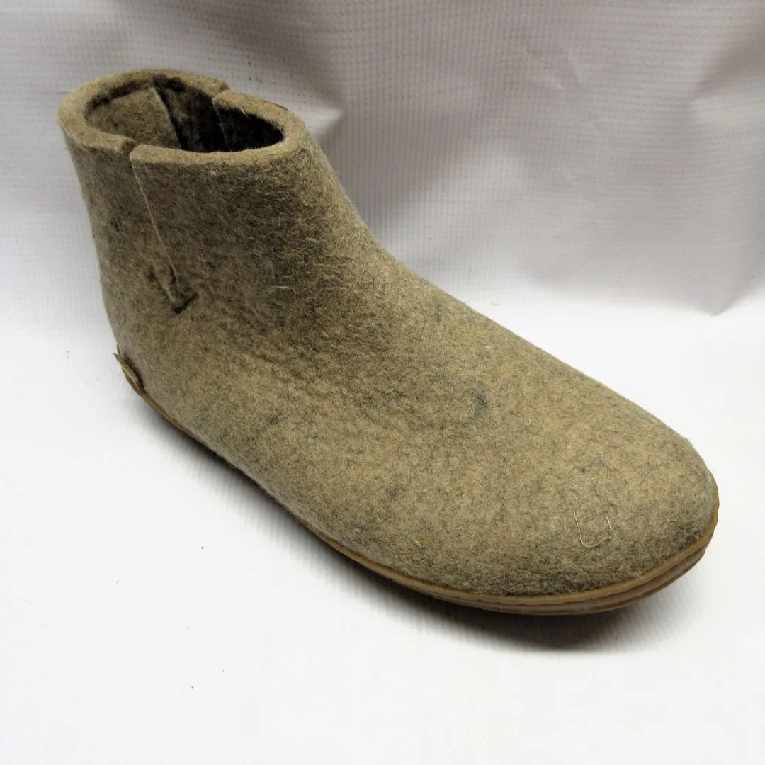 Glerups Boots Unisex GR Wool with Rubber Soles in Sand.JPG