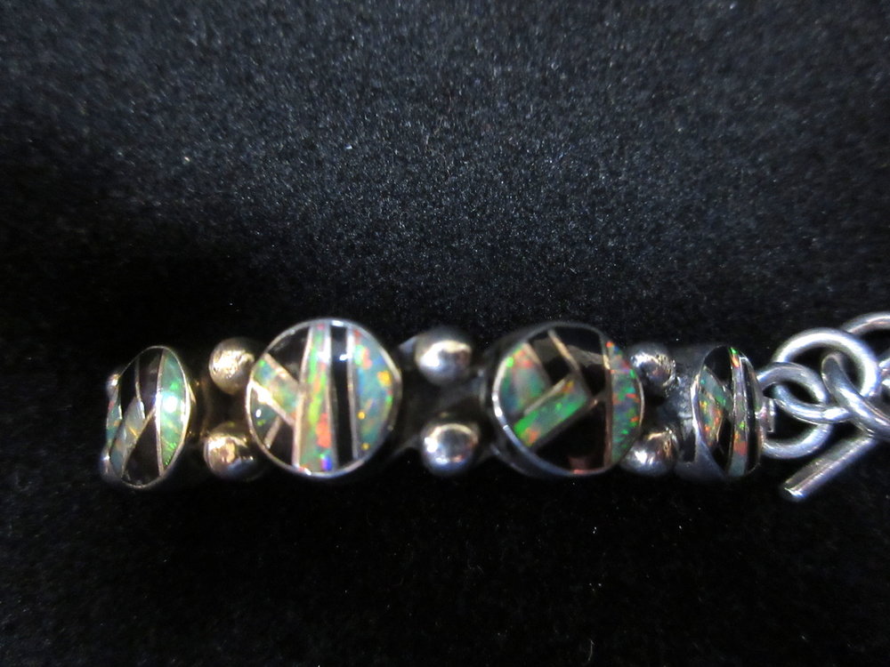 Opal Inlay Watchband Detail