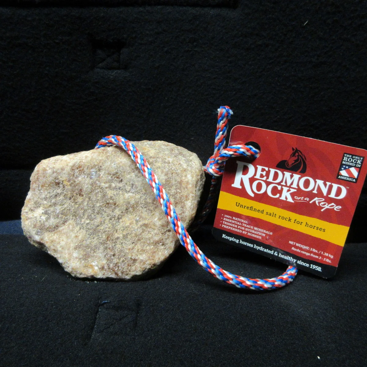 Redmond Rock Salt on a Rope Horse Salt Lick