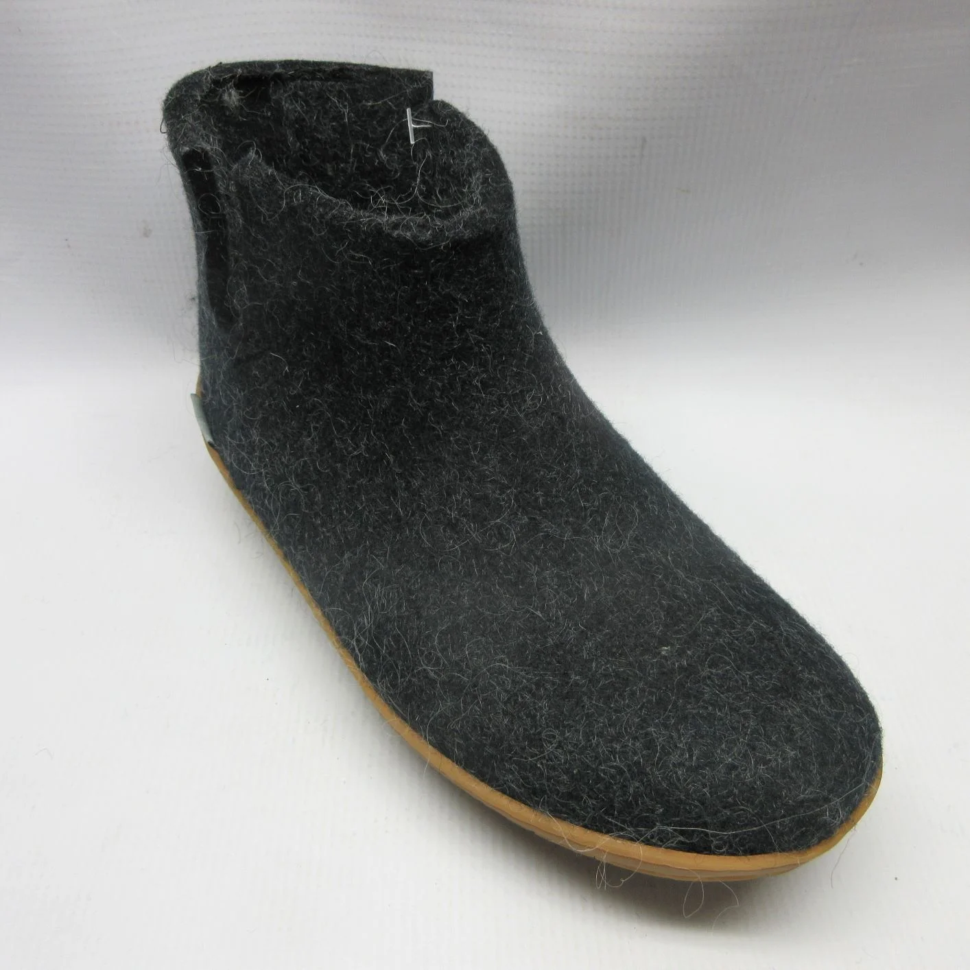 Glerups Boots Men and Women GR Wool Felt Low with Rubber in Charcoal