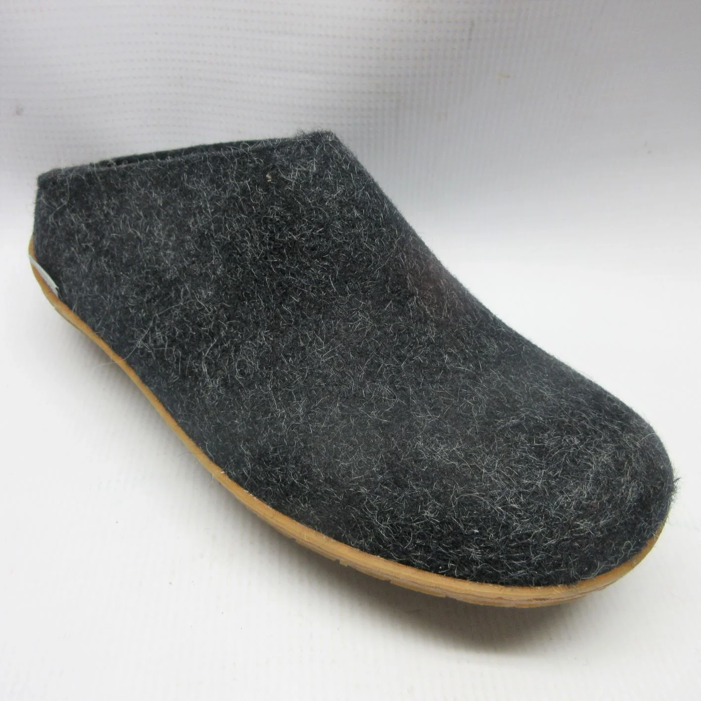 Glerups Slippers Men and Women BR Wool Felt with Rubber in Charcoal