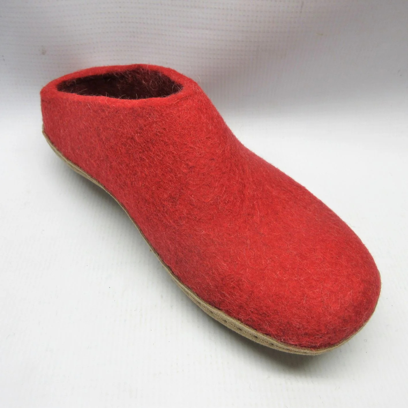 Glerups Slippers Men and Women B Wool Felt in Red