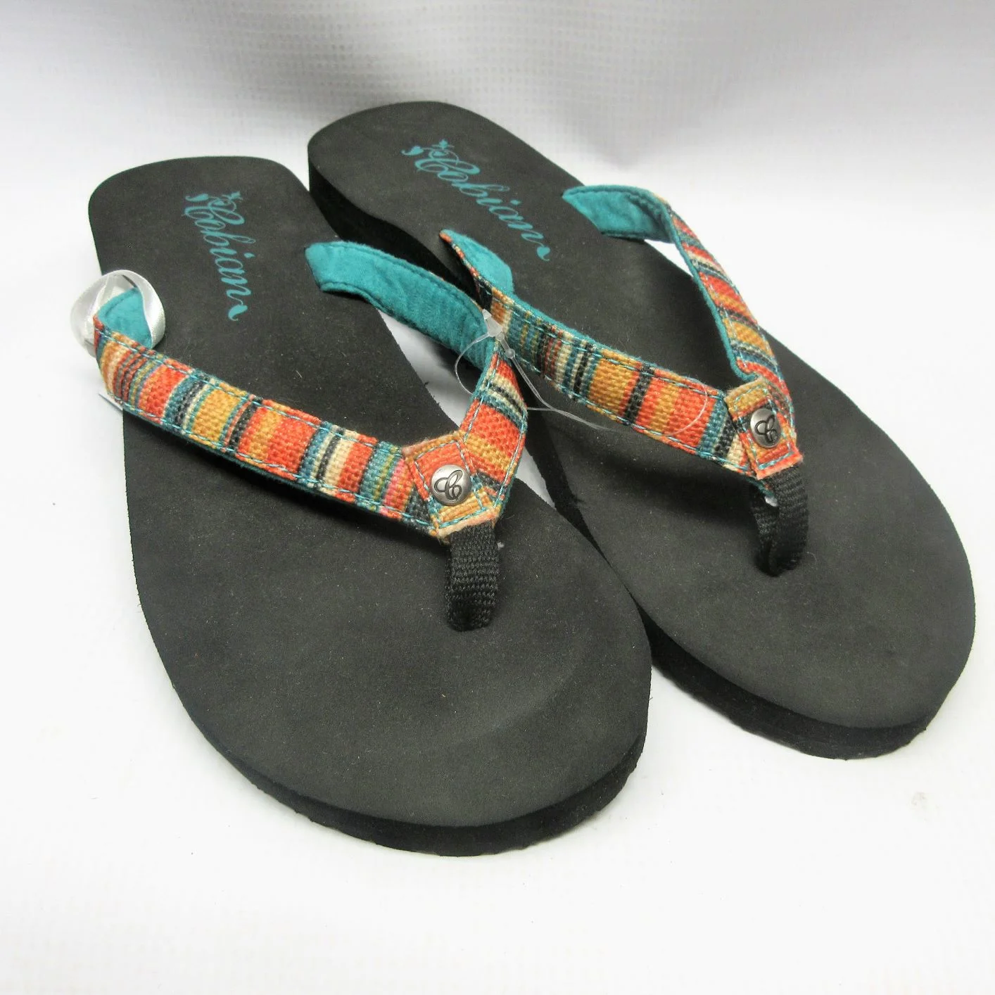 cobian-sandals-women-flip-flops-fiesta-skinny-bounce-striped-size-7.JPG