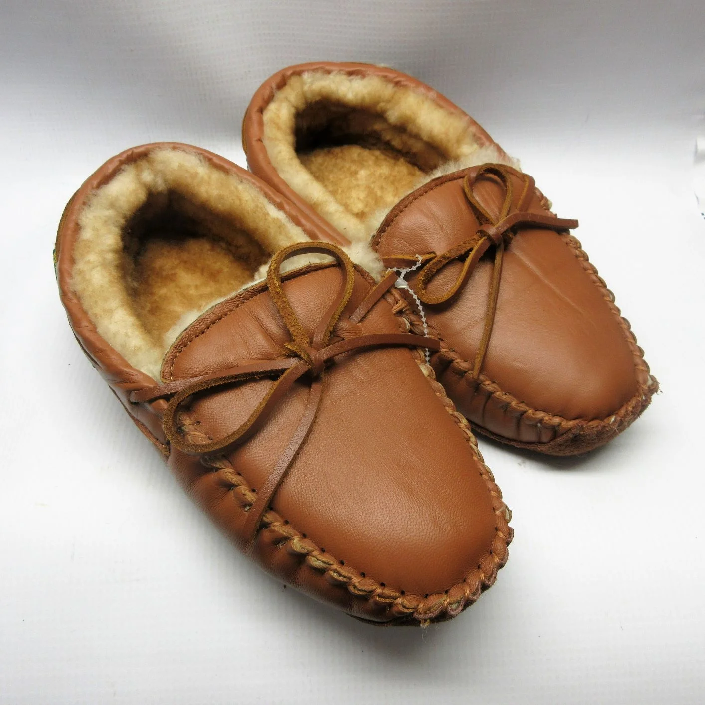 Sickafus Slippers Women Sheepskin Lined Moccasin in Tan