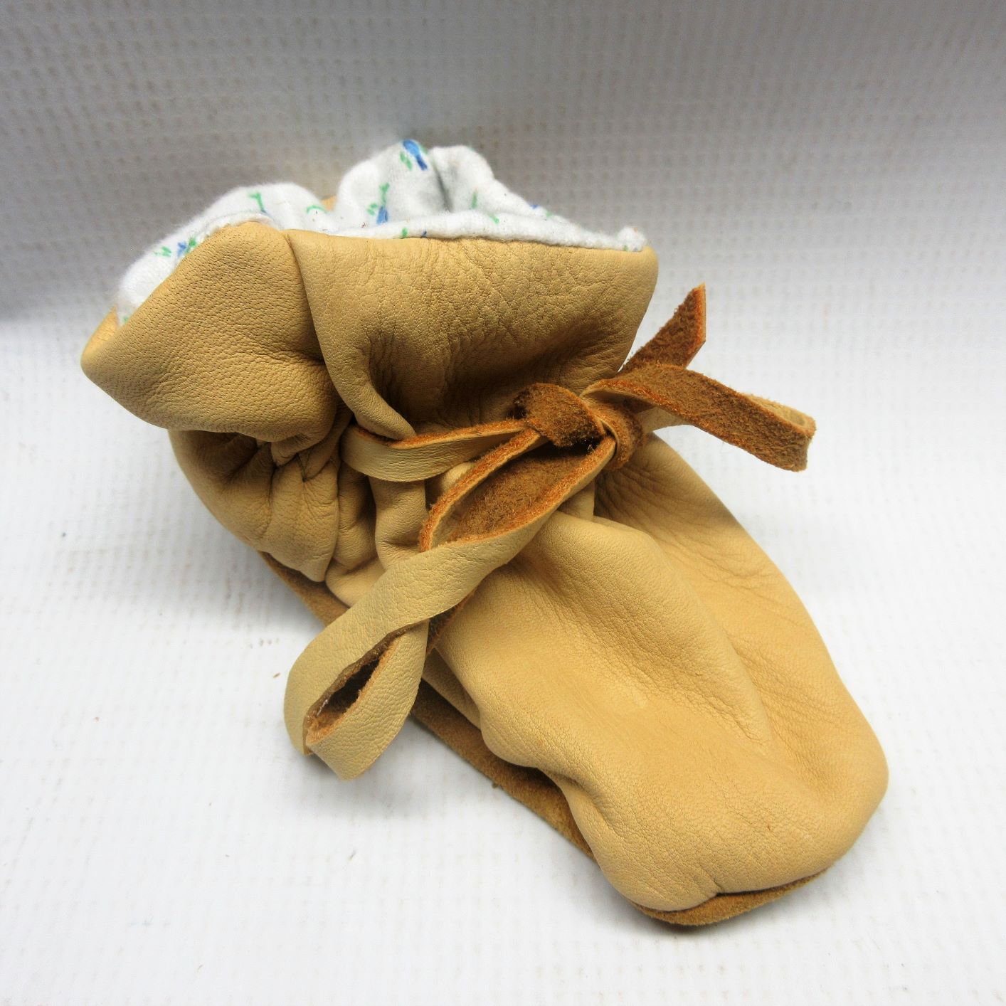 Geier Slippers Children Baby Moccasins with Blue Flannel
