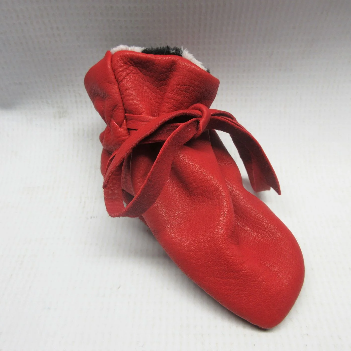 red baby moccasins