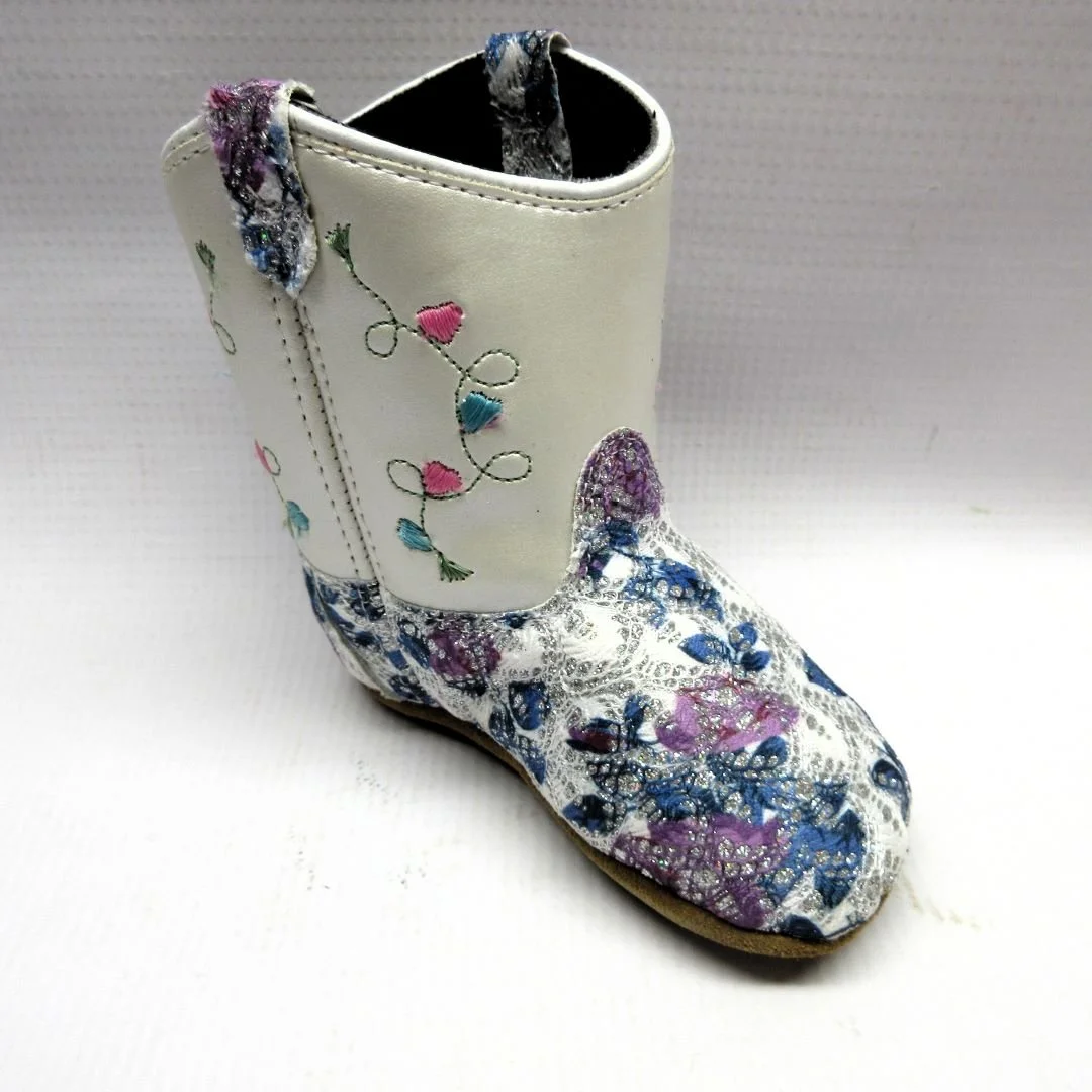 Old West Boots Children Poppets with Hearts in Silver.jpg