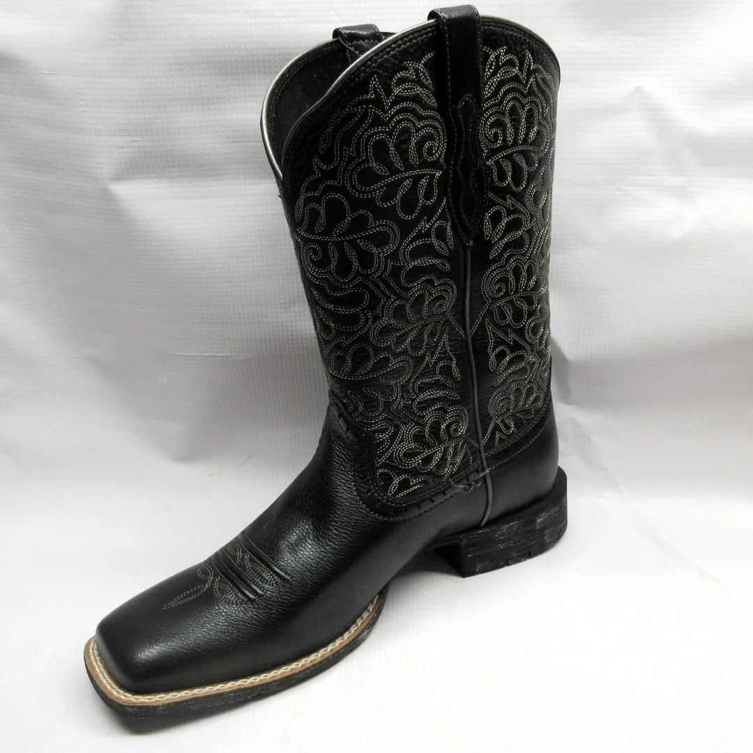 Ariat Boots Women Round Up Bermuda in Black Left.jpg
