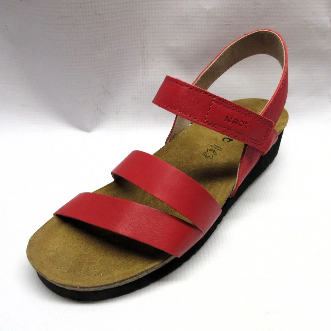 Naot Sandals Women Kayla in Red Kiss Size 38 Left.jpg