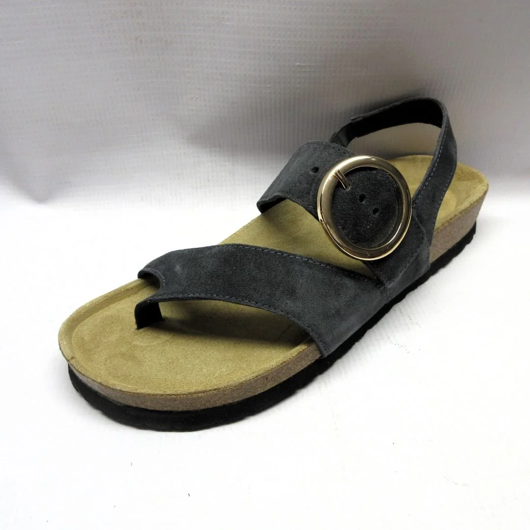 Naot Sandals Women Baltimore in Charcoal Left.JPG