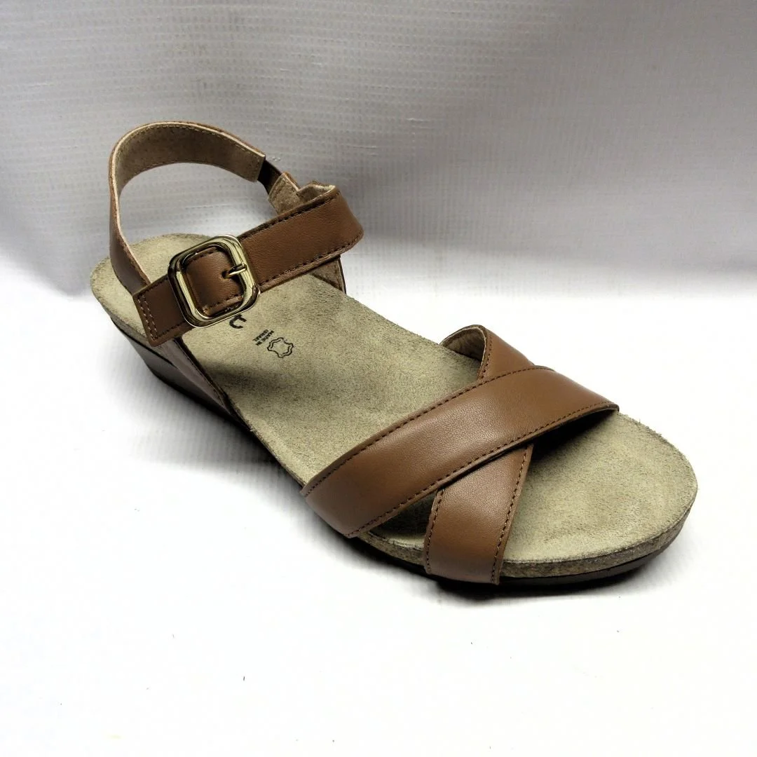 Naot Sandals Women Throne in Caramel.JPG