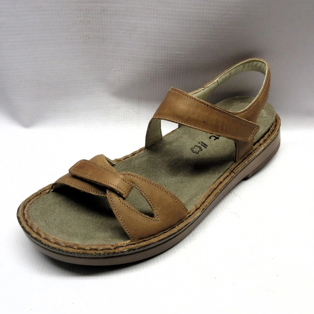 Naot Sandals Women Evora in Latte Left.JPG