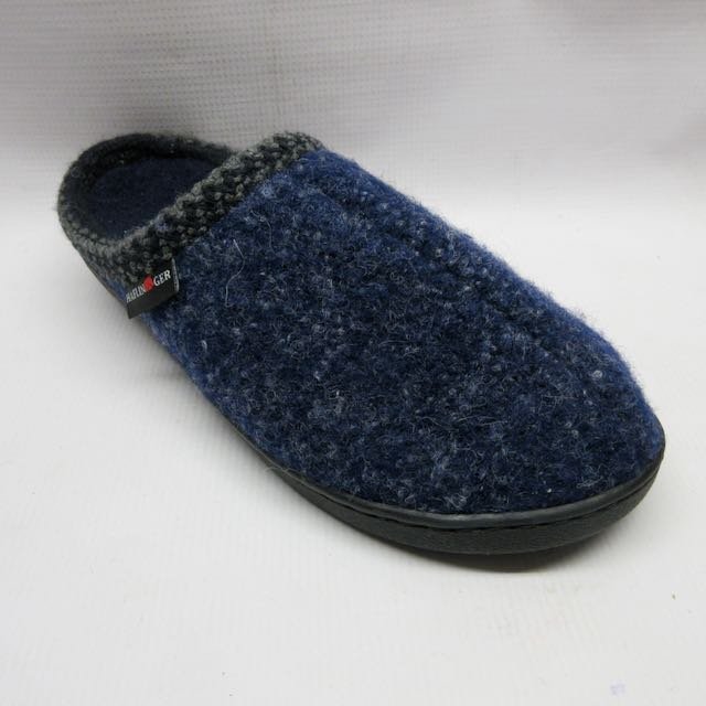 Haflinger Slippers Unisex AT Hard Sole in Navy Speckle Size 39.jpeg