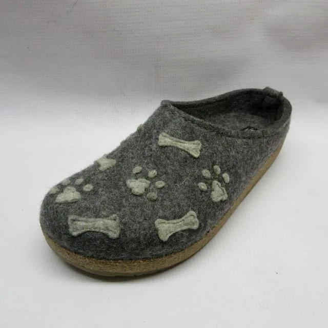 Haflinger Slippers Unisex Doodle in Grey Left.jpeg