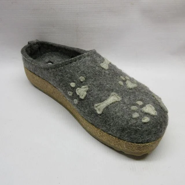 Haflinger Slippers Unisex Doodle in Grey.jpeg