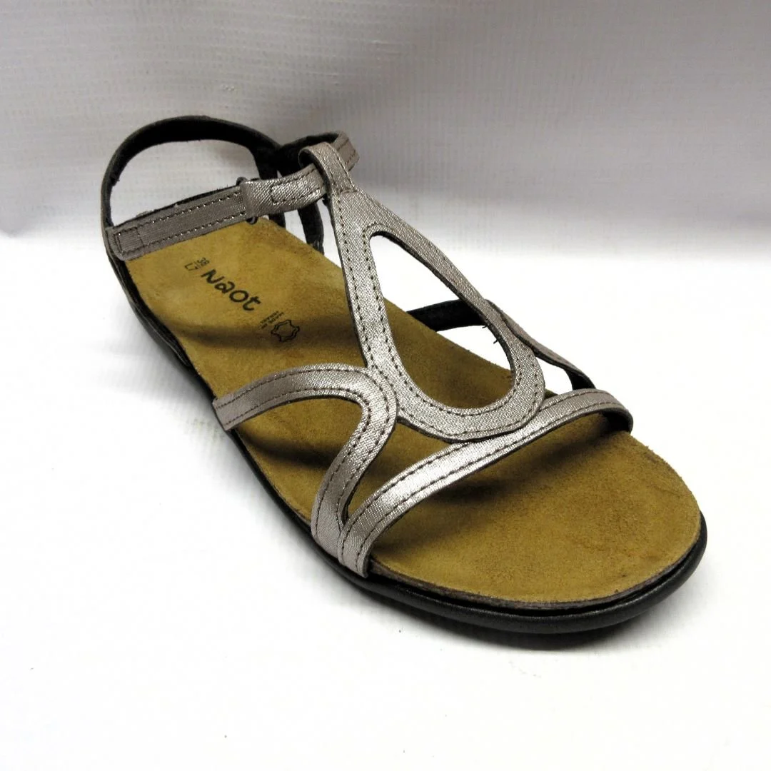 Naot Sandals Women Dorith Silver Threads.JPG