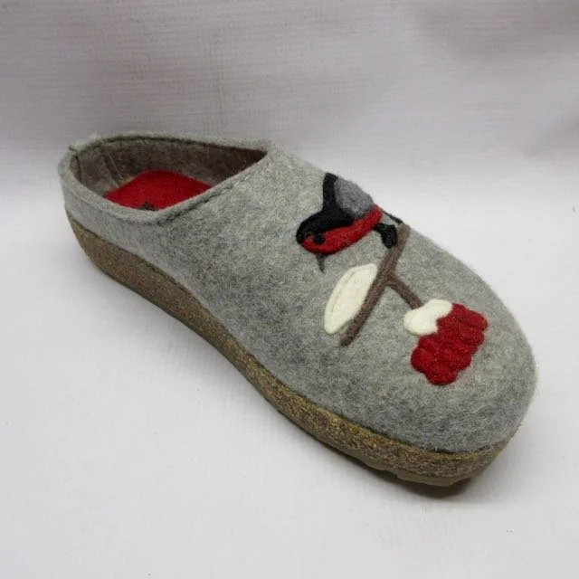 Haflinger Slippers Unisex Winterbird in Grey Size 39.jpeg