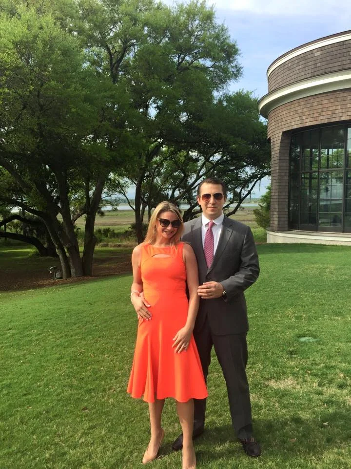 With Cori at Rebecca & Christian's wedding in Kiawah Island