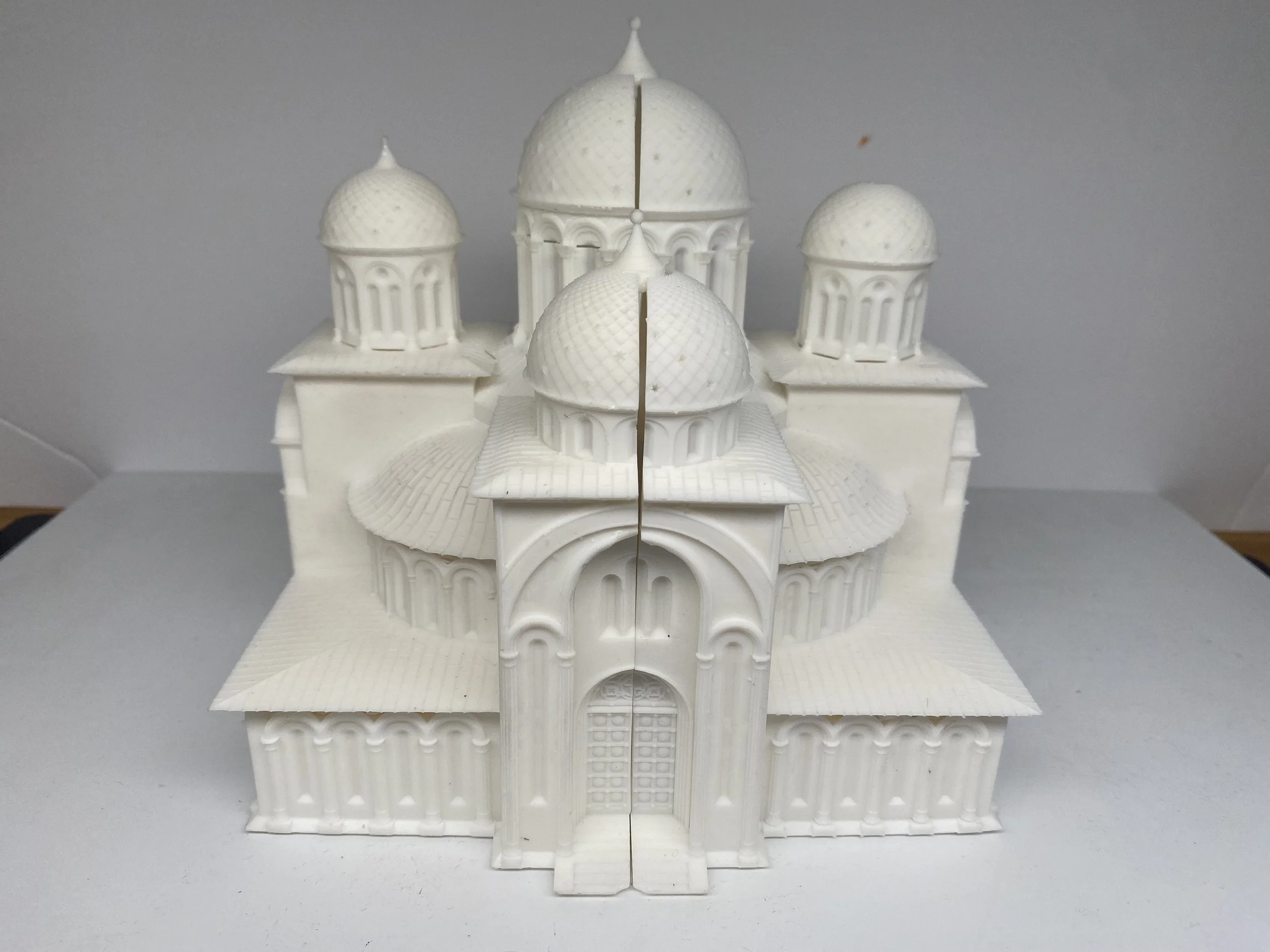 Miniature 3D printed Concrete Cathedral by David Howe
