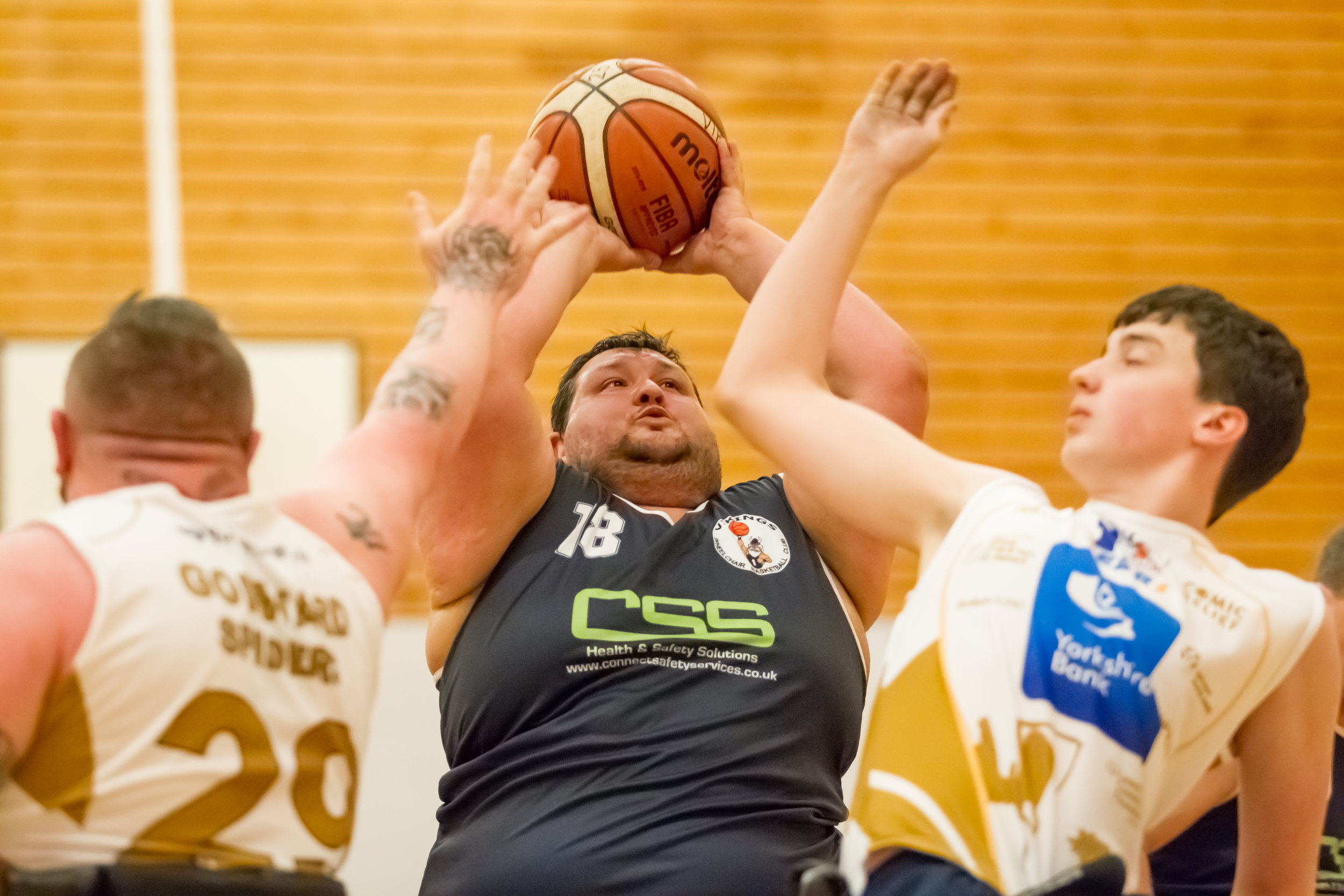 Vikings wheelchair basketball action