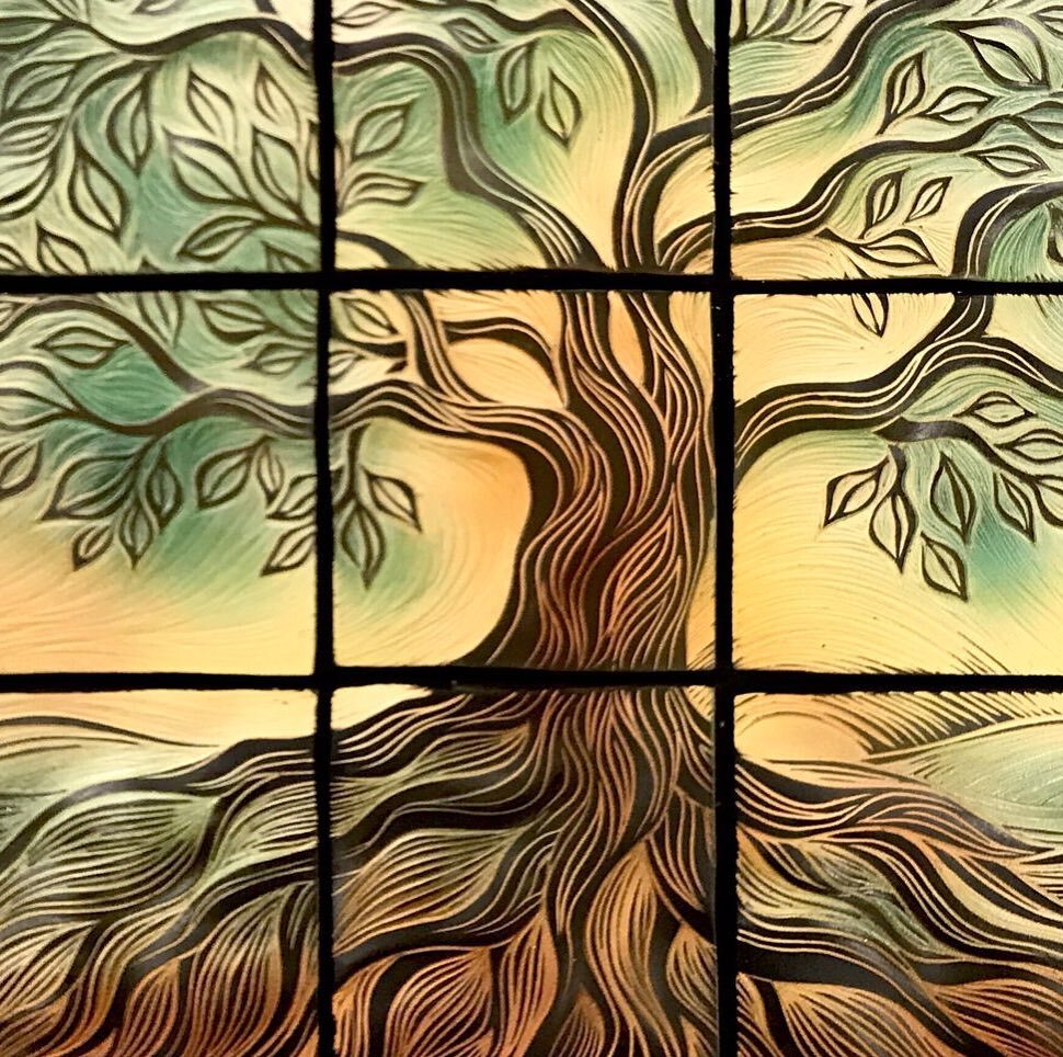 The Tree of Life -- may the roots be deep and the branches strong.  This simple yet powerful motif is a centerpiece of our design portfolio, from life-sized trees in entryways in public spaces, to the corridors of healthcare facilities, to the kitche