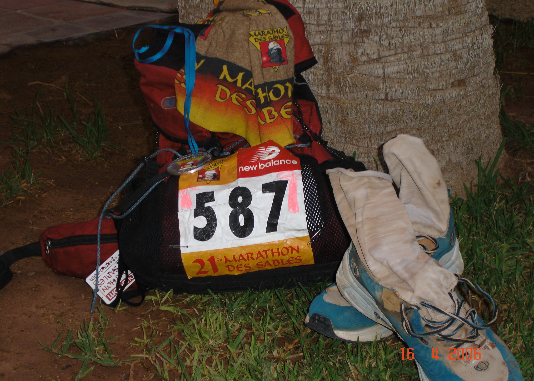 Russell's modified kit from Marathon des Sables