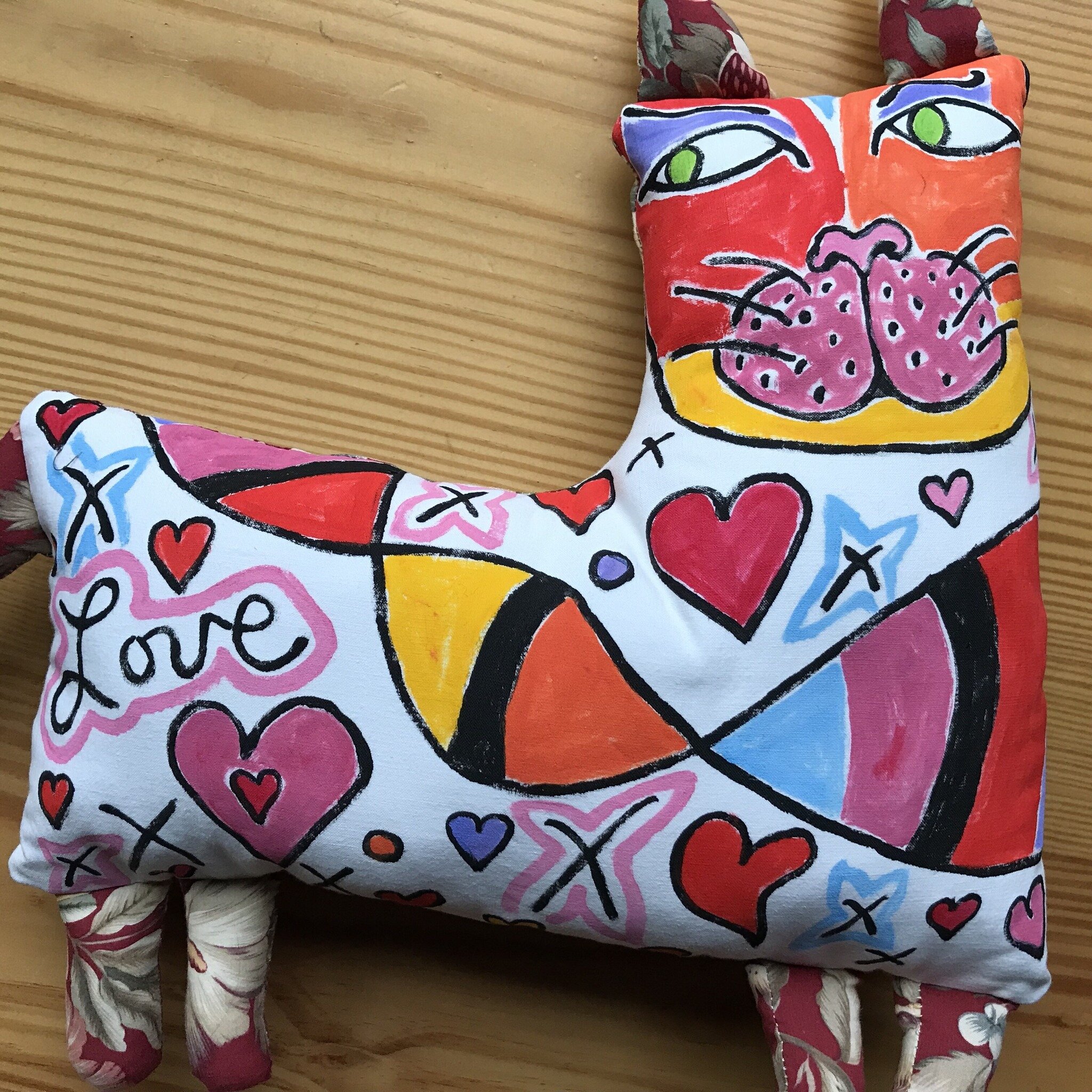 We have many PURRFECT gifts available for your Valentine including these adorable hand-painted cat pillows from #loissimbach .  Stop in to browse a nice selection of items.