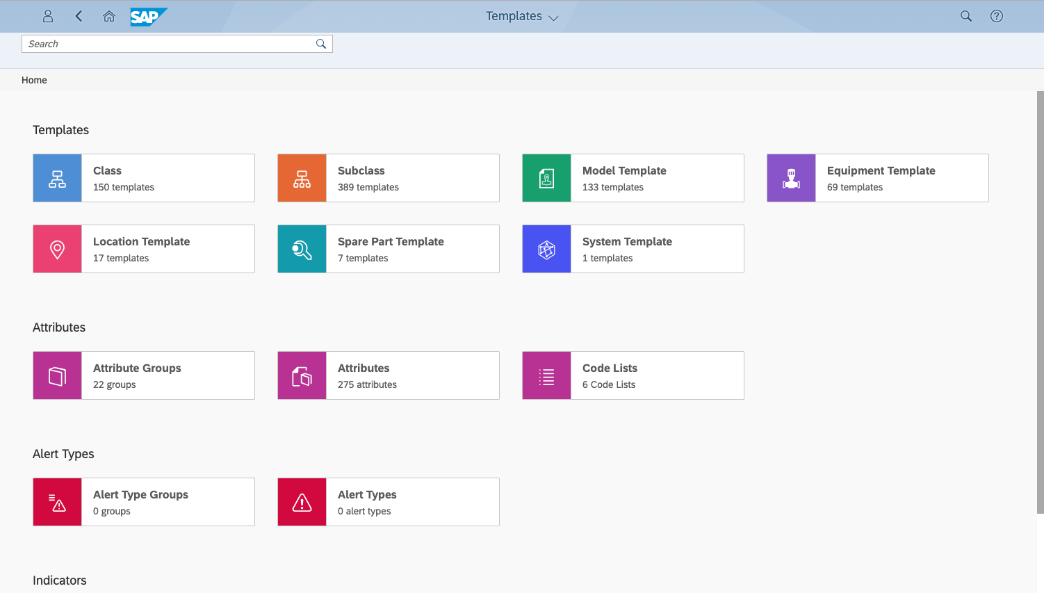 Definition of Attributes and Templates