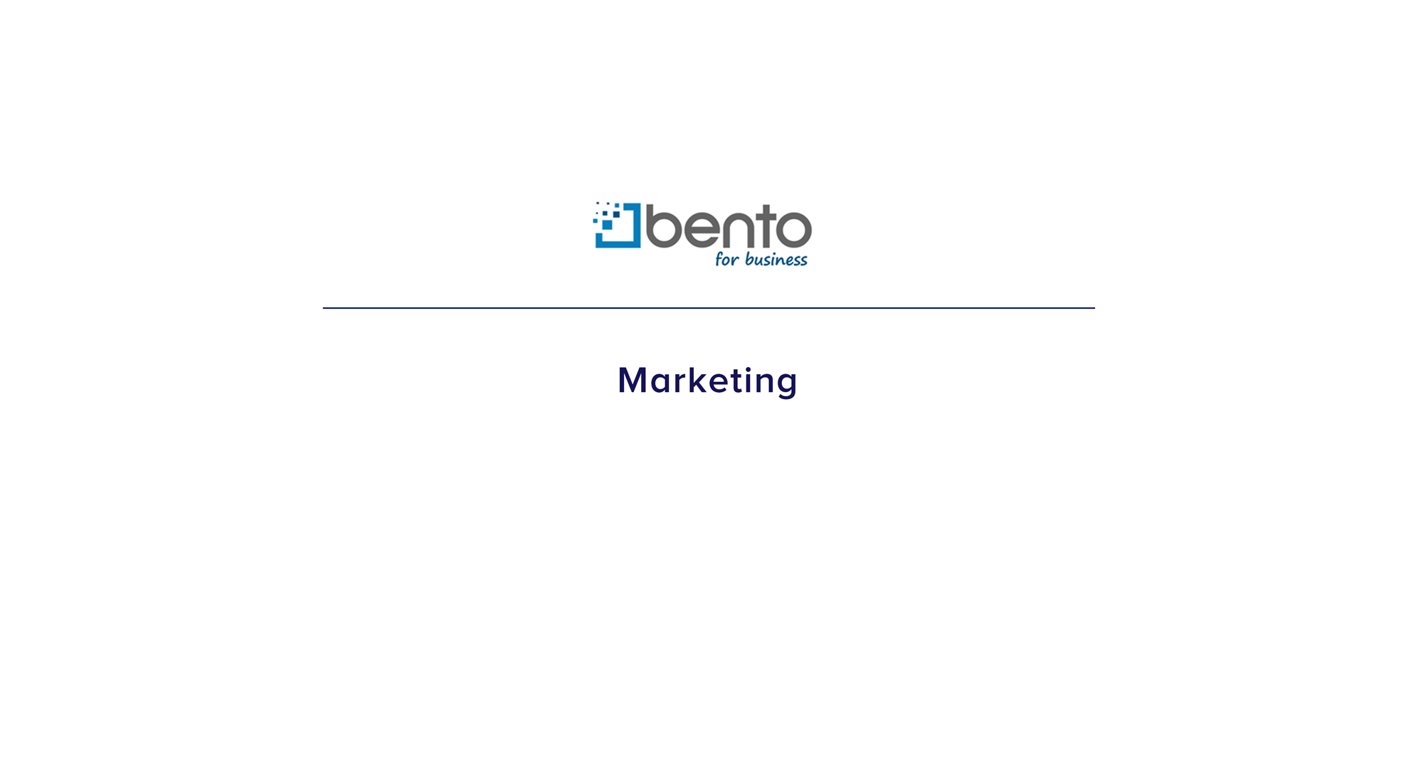 Business Marketing Analyst Bento for Business Chicago