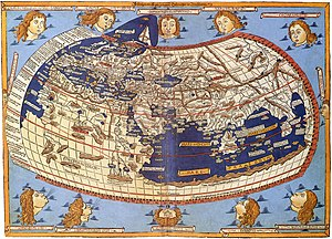 This is the Ptolemy map (~150 A.D.) that engaged Nicholas' learning.