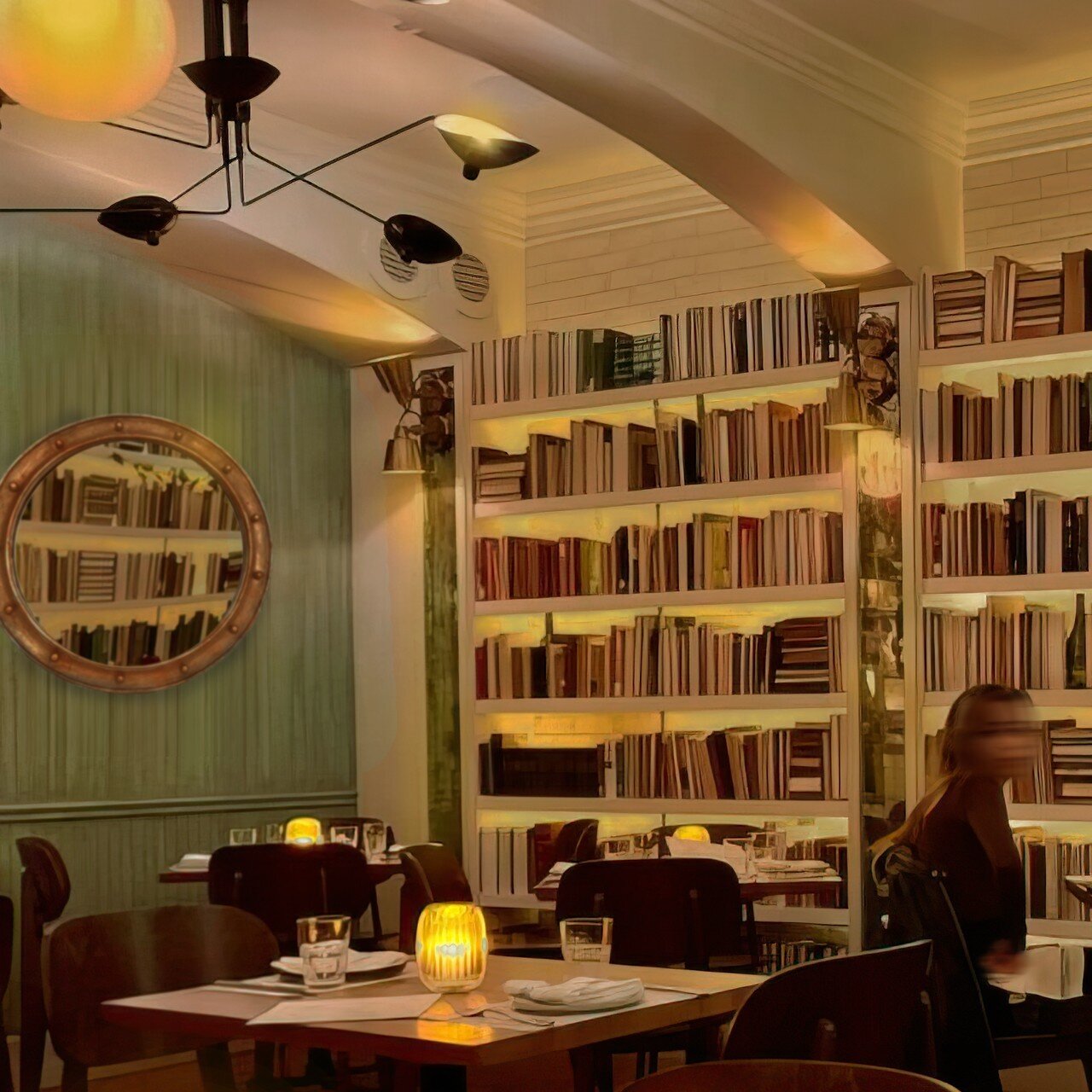 Like Italian food? Check out our new project Osteria Accademia on the Upper West Side, with a delicious menu focused on house-made pastas and other favorites - the food is great!⁠
.⁠
3500 vintage books, repurposed from a decommissioned library glow i