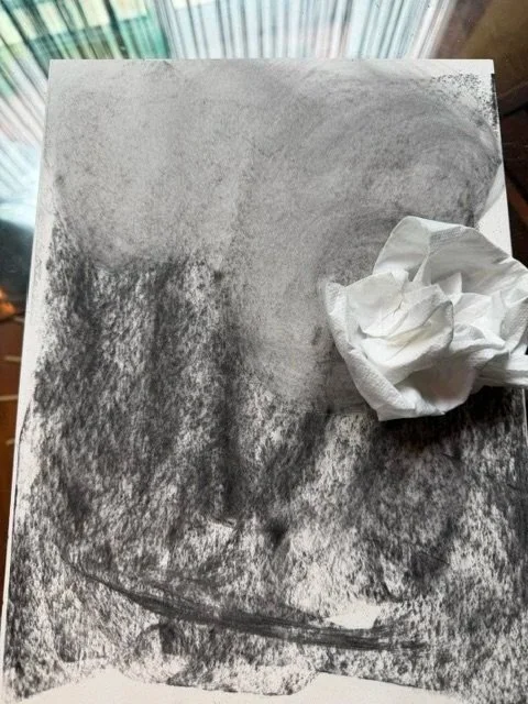 Rub Charcoal Onto the Paper