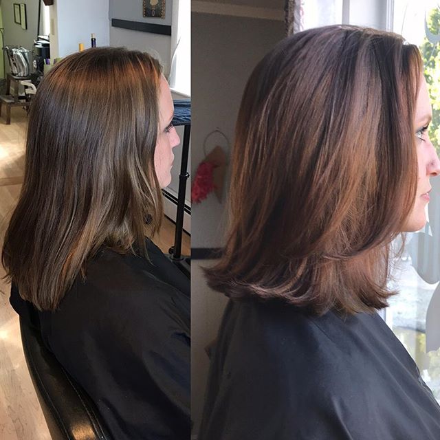 A new sassy summer cut makes for a fun Friday #hairstyles #onelengthbob