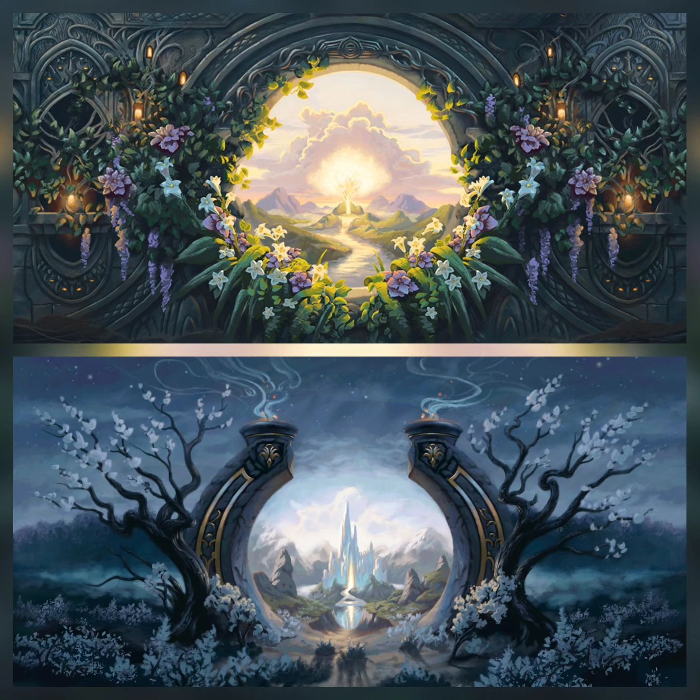 The Garden Gate and Unto Dawn

I've got some more portal pieces cooking...

#theelselands #fantasy #fantasyart #portals #portal #mtg #magicthegathering #dnd #dungeonsanddragons #tarot #tarotcard #tarotcards #tarotdeck #tarotdecks #imaginativerealism 