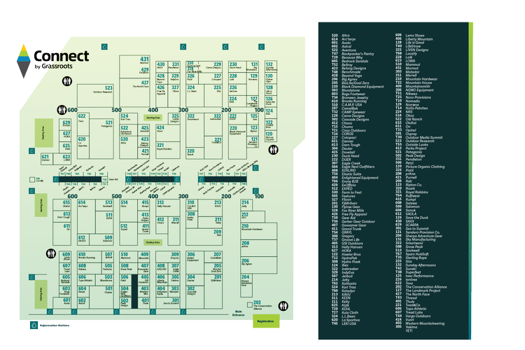 Connect Hamilton Map Connect Floor Map — Grassroots Connect Tradeshow