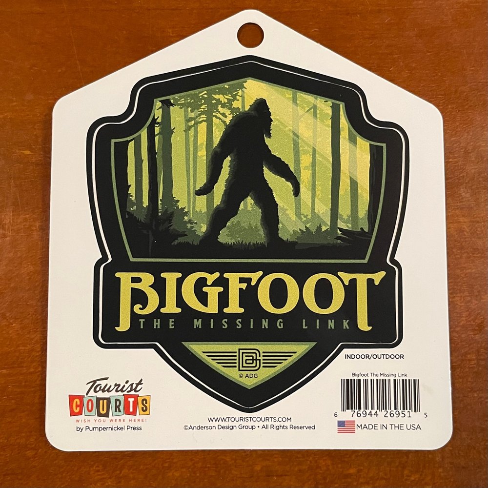 Bigfoot the Missing Link Sticker — Steamboat Inn