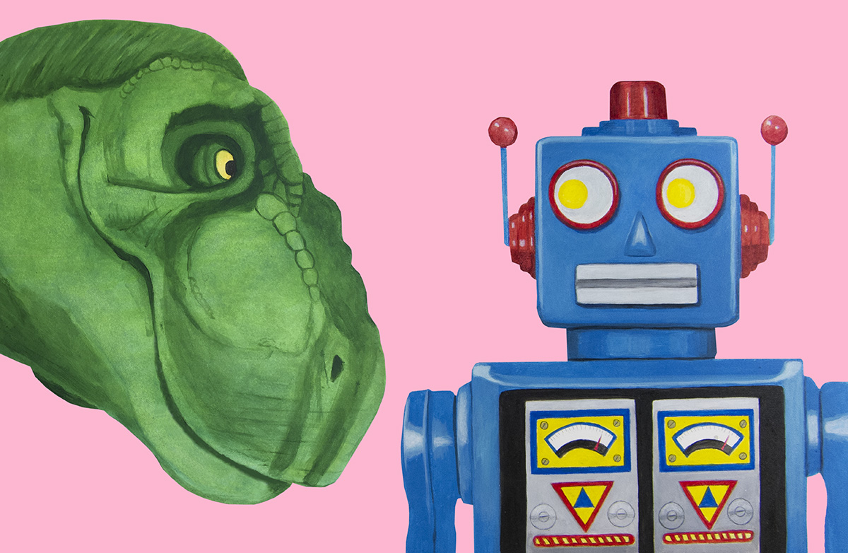 T-rex vs Robot