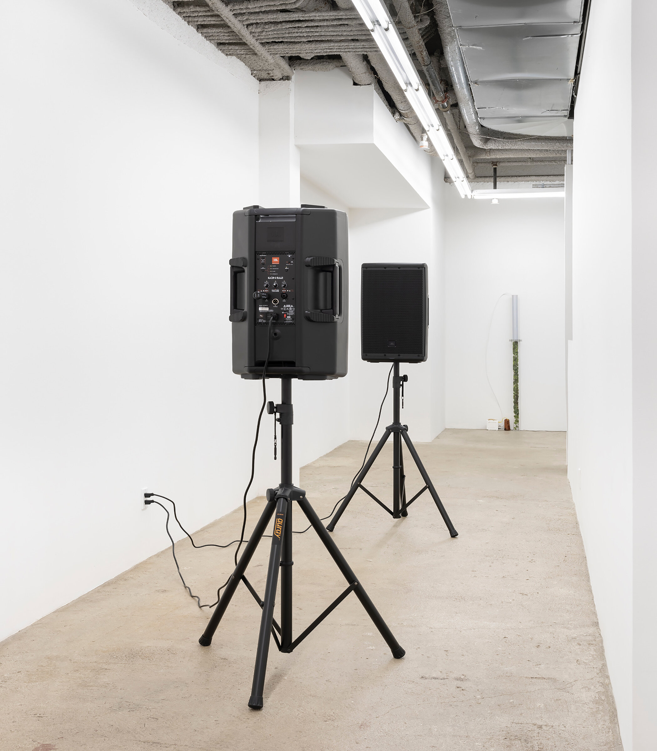  Connor McNicholas  Self-Isolation Loops , 2020 Audio file, speakers, tripods, cables, electricity  TRT: 34 minutes 