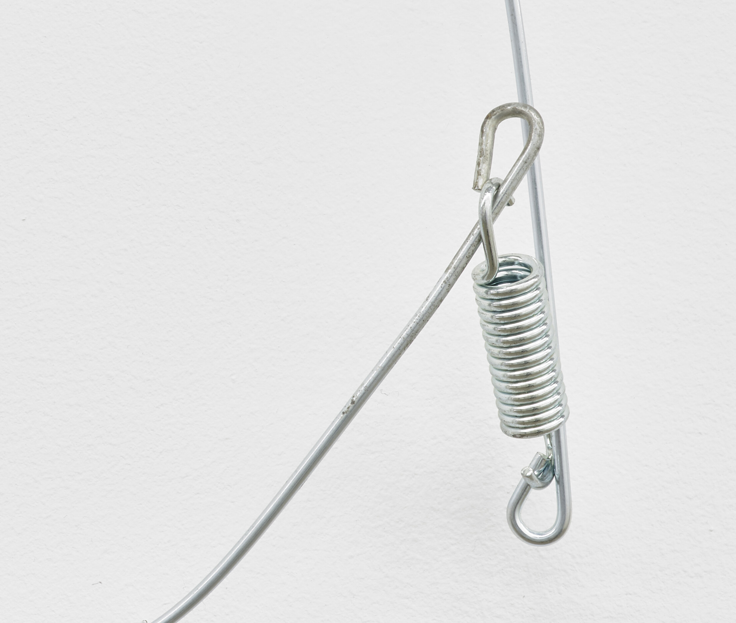  Bat-Ami Rivlin  Untitled (wire, spring) , 2021 (detail)   steel wire, spring, pins 8&nbsp;x 7 1/2 x 1 inches (20 x 19 x 2&nbsp;1⁄2&nbsp;cm)  BR11 