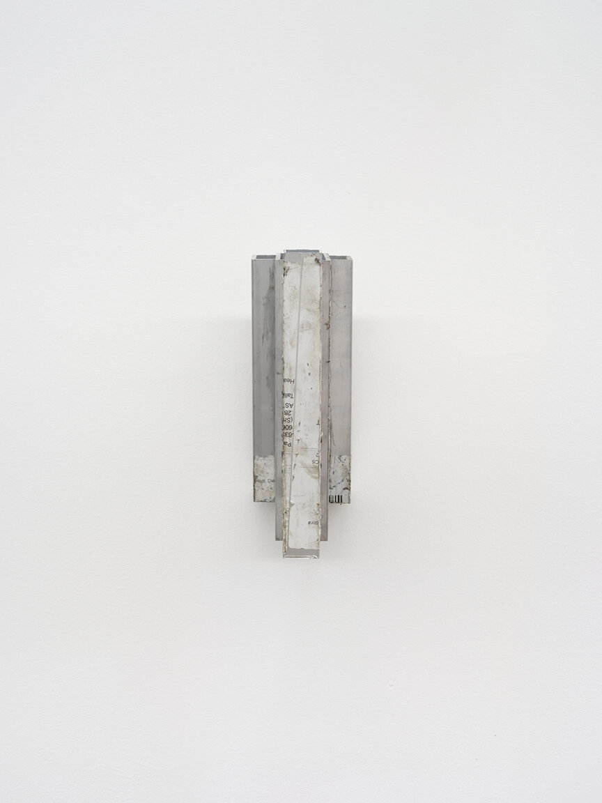  Chadwick Rantanen  Crux Simplex , 2019 Aluminum cutoffs, steel 8 3/8&nbsp;×&nbsp;3&nbsp;×&nbsp;7 1/2 inches (21 × 8 ×&nbsp;19 cm)  CR1 (CR1735) 