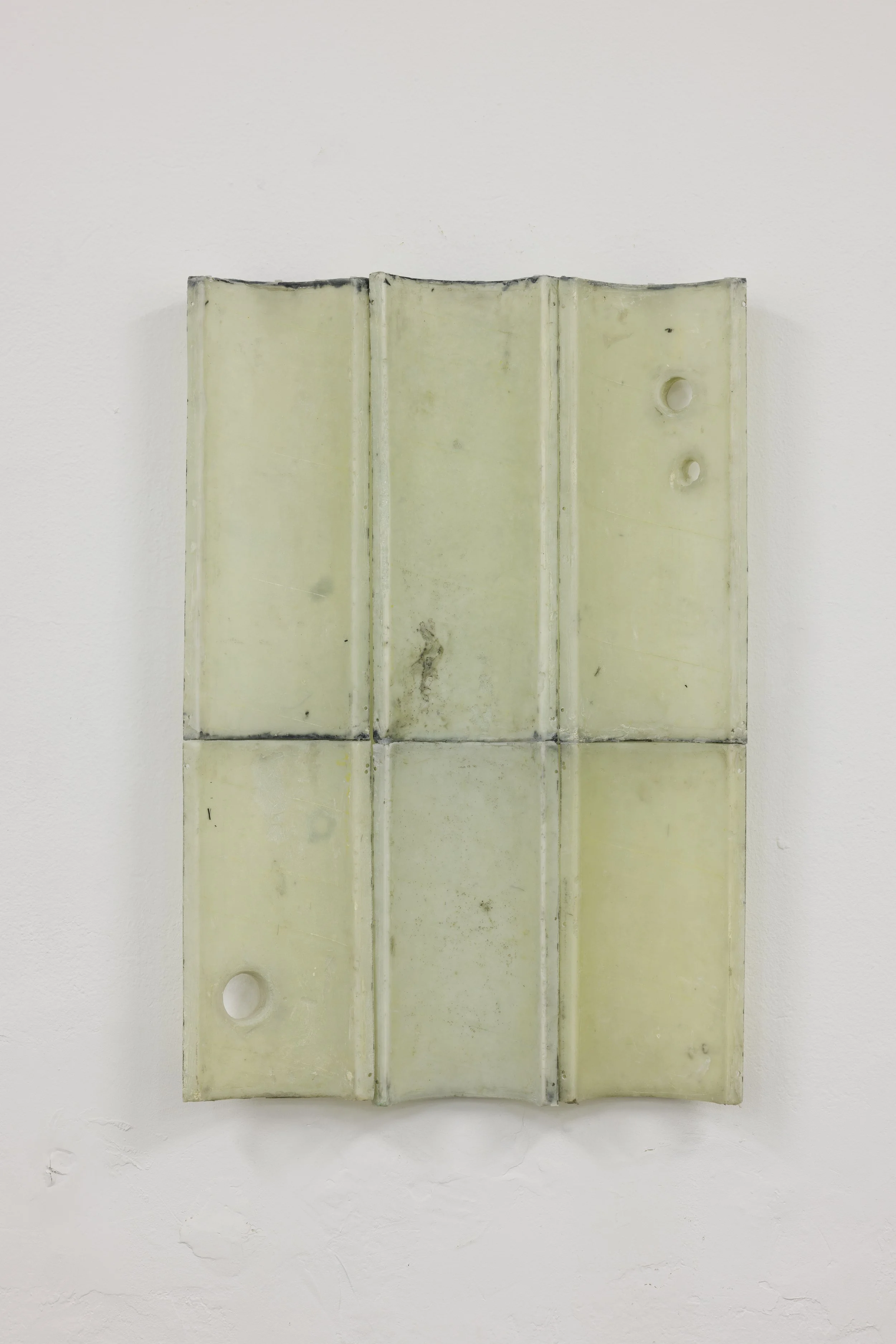 Sean Donovan Untitled , 2023 cast UV fiberglass, epoxy, pigment, graphite, hardware 39 x 29.5 x 3.5 inches (99 x 75 x 9 cm) SD101