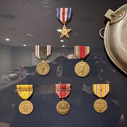 Photo of Louis Kolinsky's Silver Star and Other World War II Medals