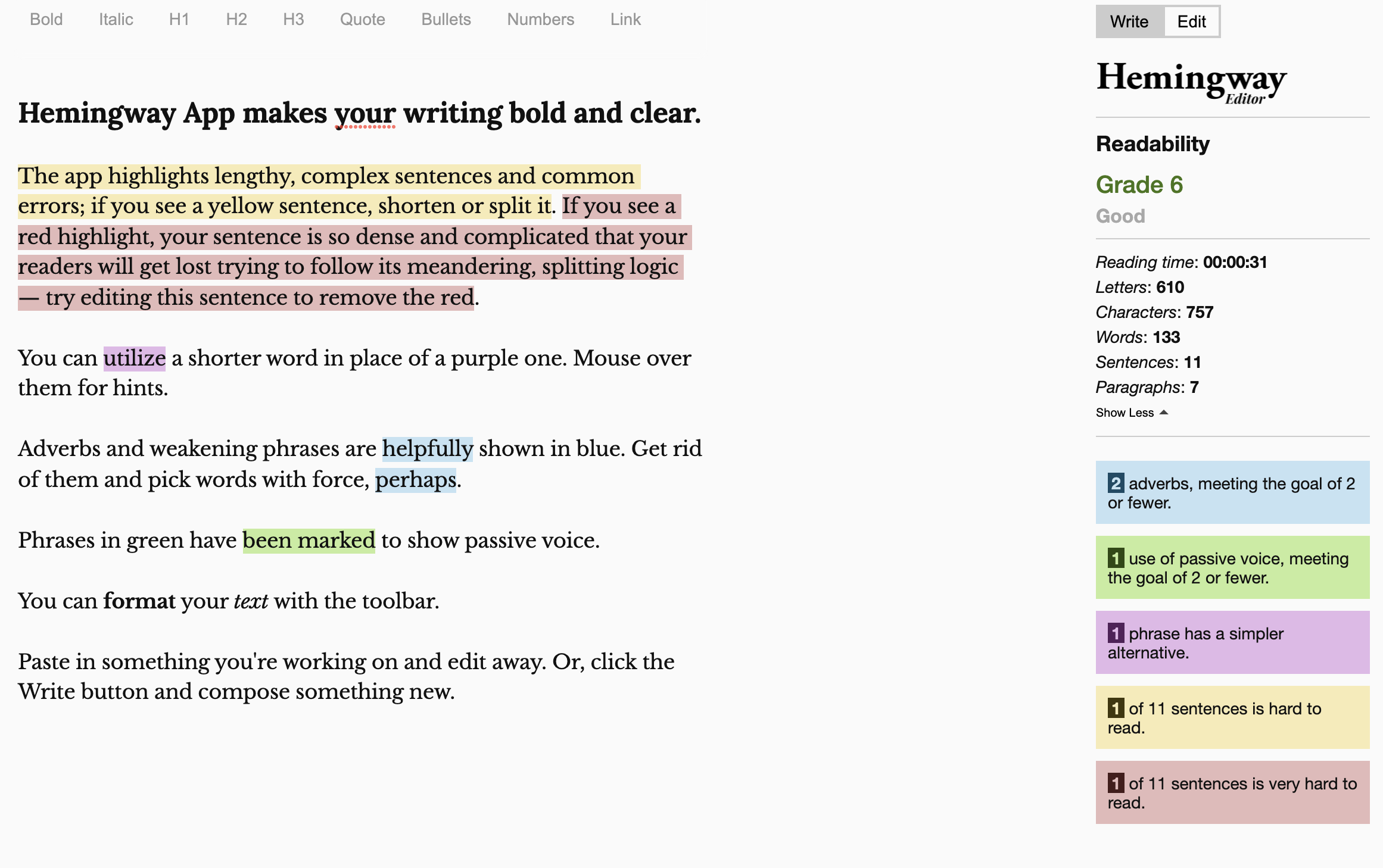 HEMINGWAY APP MAKES YOUR WRITING BOLD AND CLEAR