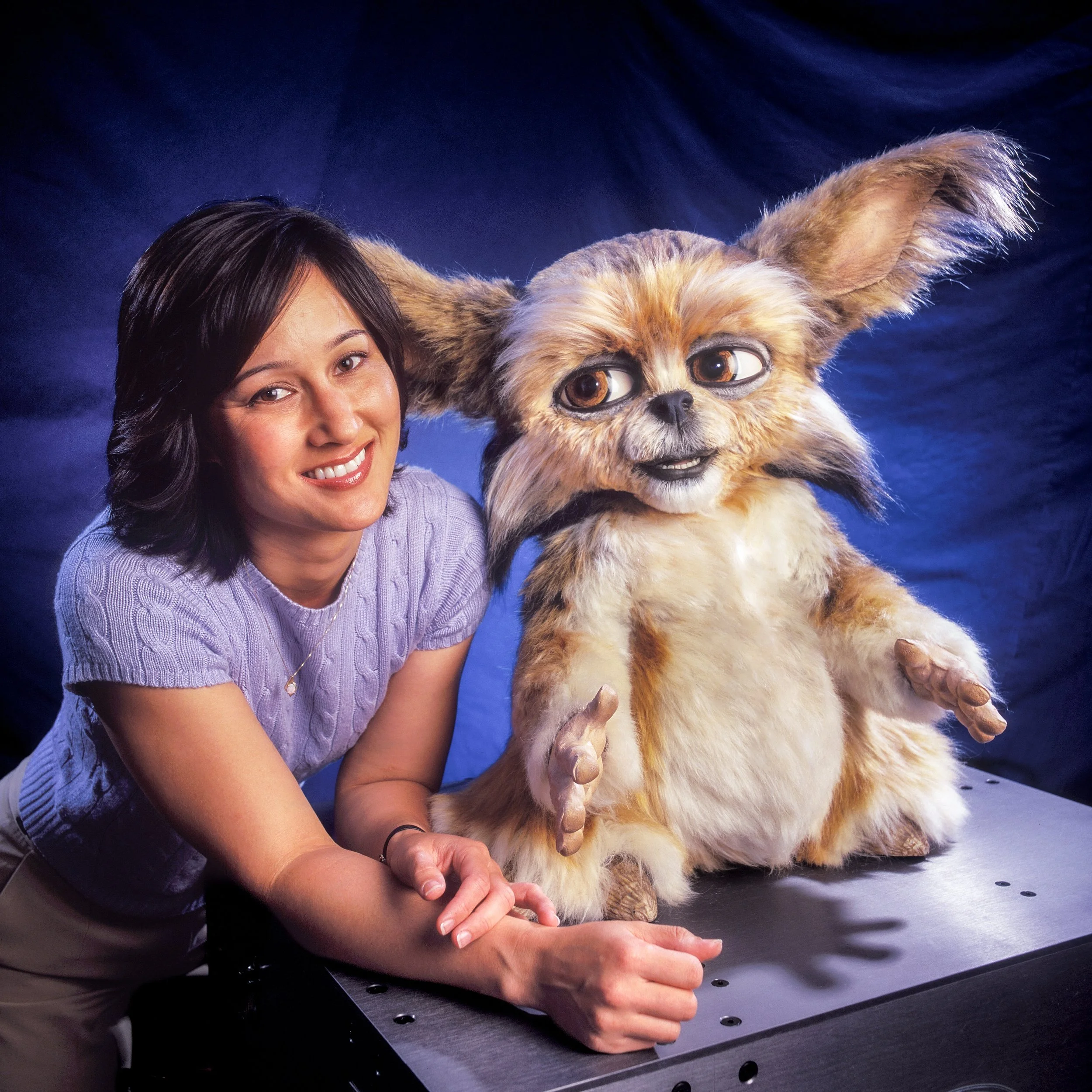 Cynthia Breazeal with social robot Leonardo