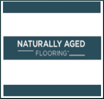Packaging label for naturally aged flooring