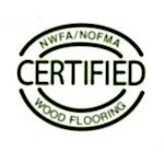 Certified wood flooring badge from NWFA/NOFMA
