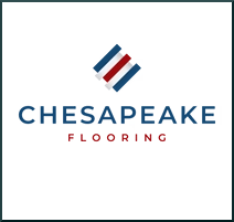 Chesapeake Flooring logo with stylized geometric design and text