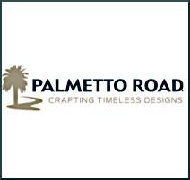 Palmetto Road logo with a palm tree and a curved road, tagline 'Crafting Timeless Designs'